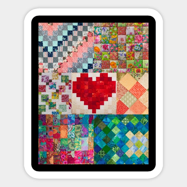 Quilted Love Sticker by DadOfMo Designs